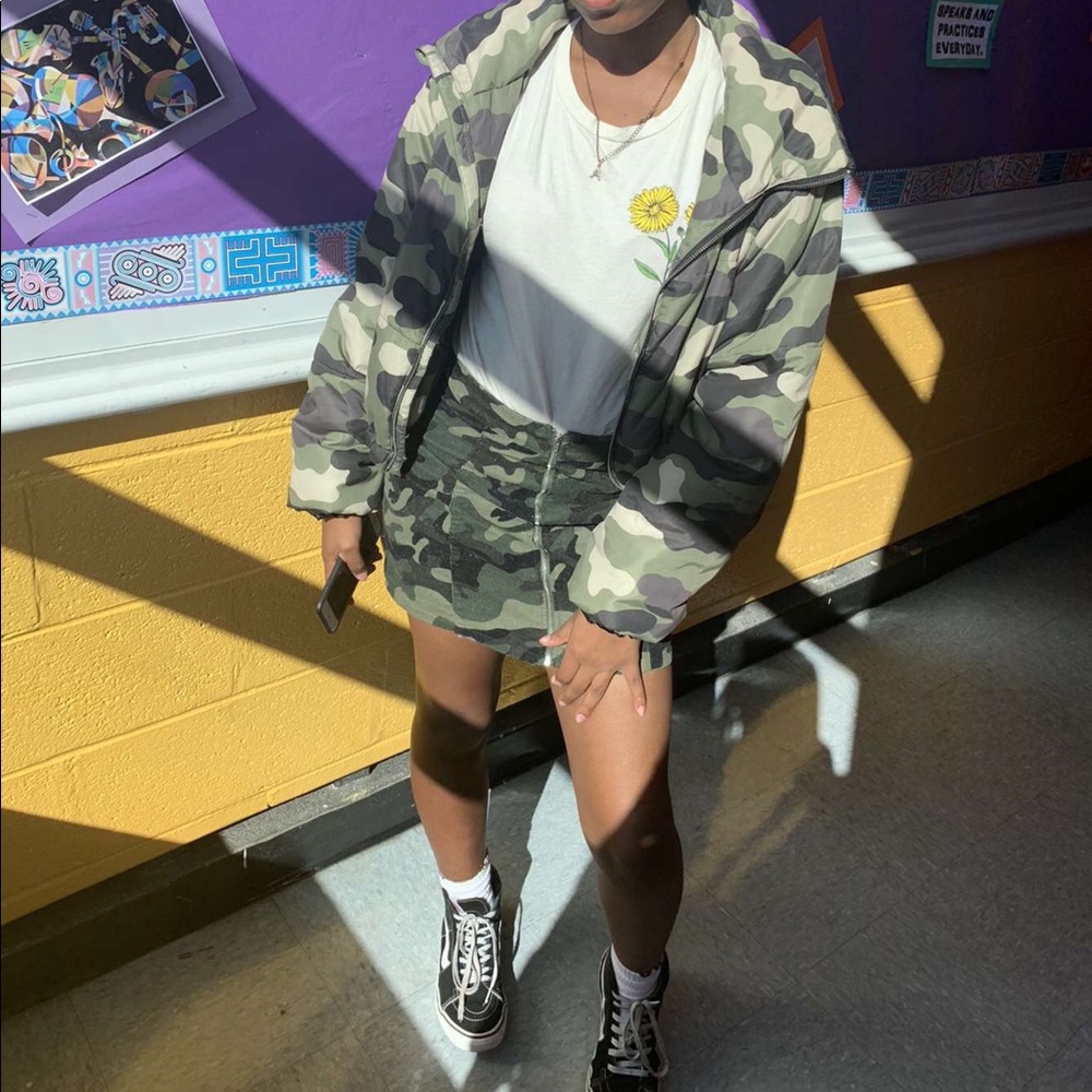 Camo bomber jacket